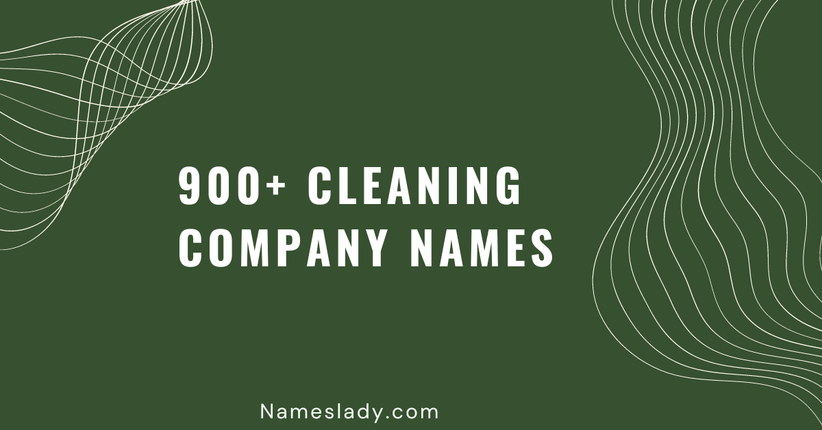 900+ Creative Cleaning Company Names to Inspire You